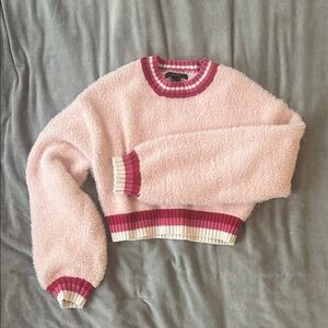Cozy Pink and Red Women's Sweater